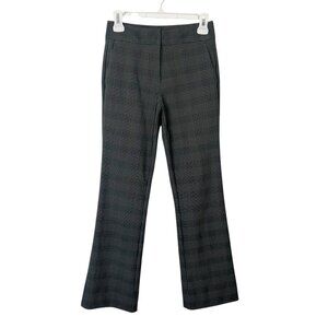 Rhone Double Bonded Trousers Pants Women’s Size 0 Taupe Glen Plaid Kick Flare